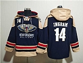 Men's New Orleans Pelicans #14 Brandon Ingram Navy Ageless Must-Have Lace-Up Pullover Hoodie,baseball caps,new era cap wholesale,wholesale hats
